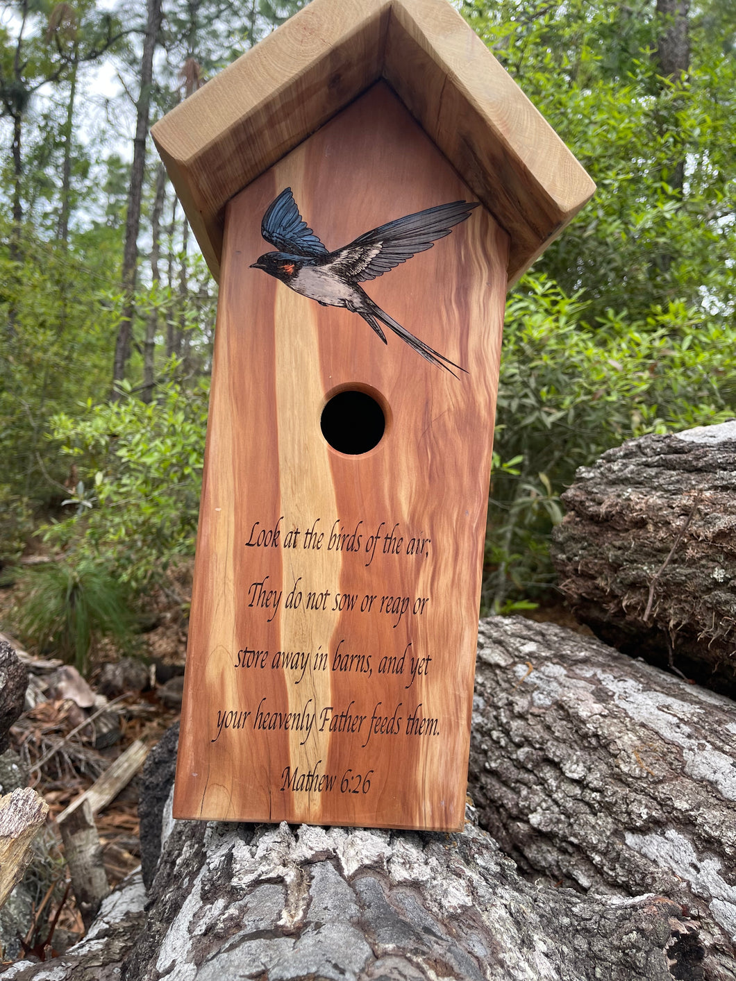 Swallow Scripture Birdhouse