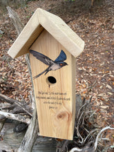 Load image into Gallery viewer, Swallow Scripture Birdhouse
