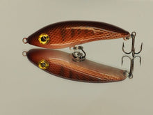 Load image into Gallery viewer, shiftcolorsbait.com Two Charlie red custom wood lures
