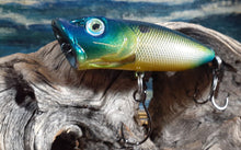 Load image into Gallery viewer, ShiftColorsBait.com Gator Freighter Custom lure Blue and Gold Holographic
